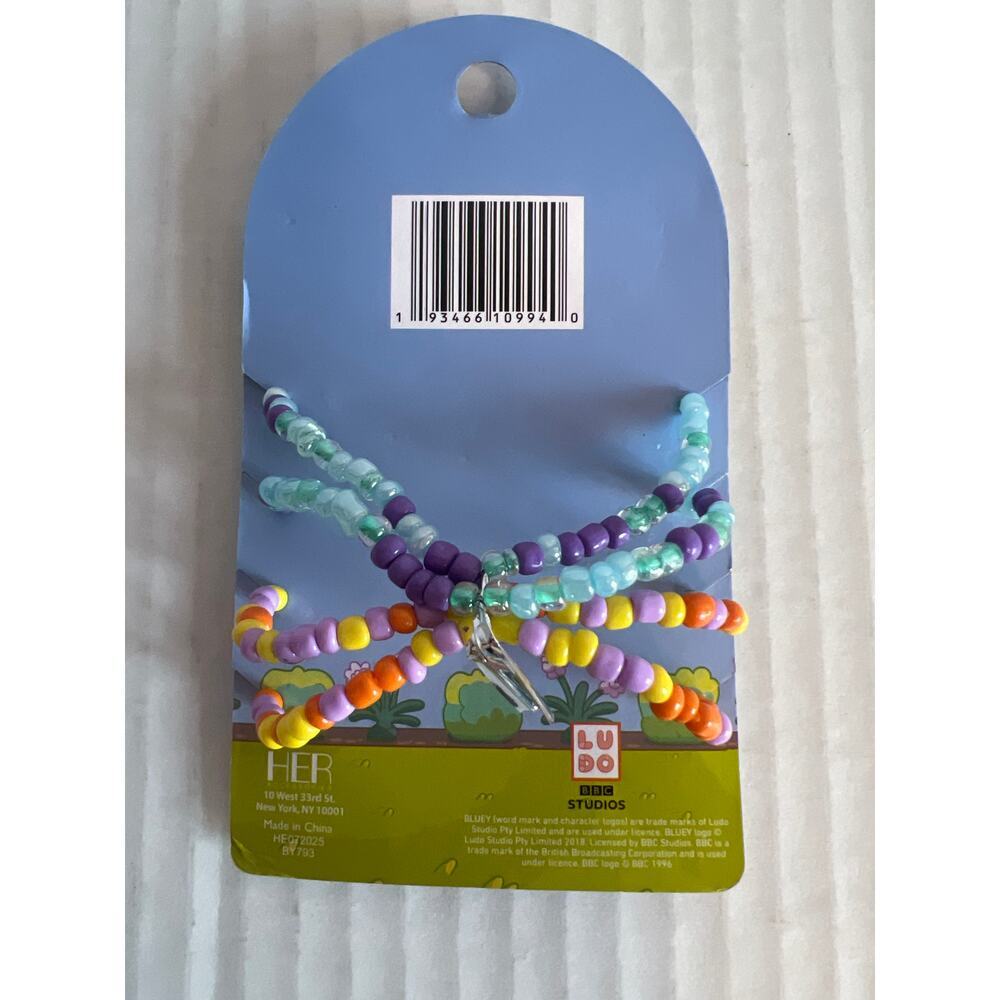 Bluey Bow and Bracelet Set Blue Multi Color - Picture 5 of 5